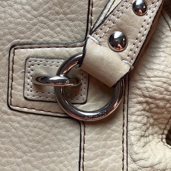 Coach Penelope Cream Ivory Leather Shoulder Hang Bag Style # 13164 - Picture 5 of 7